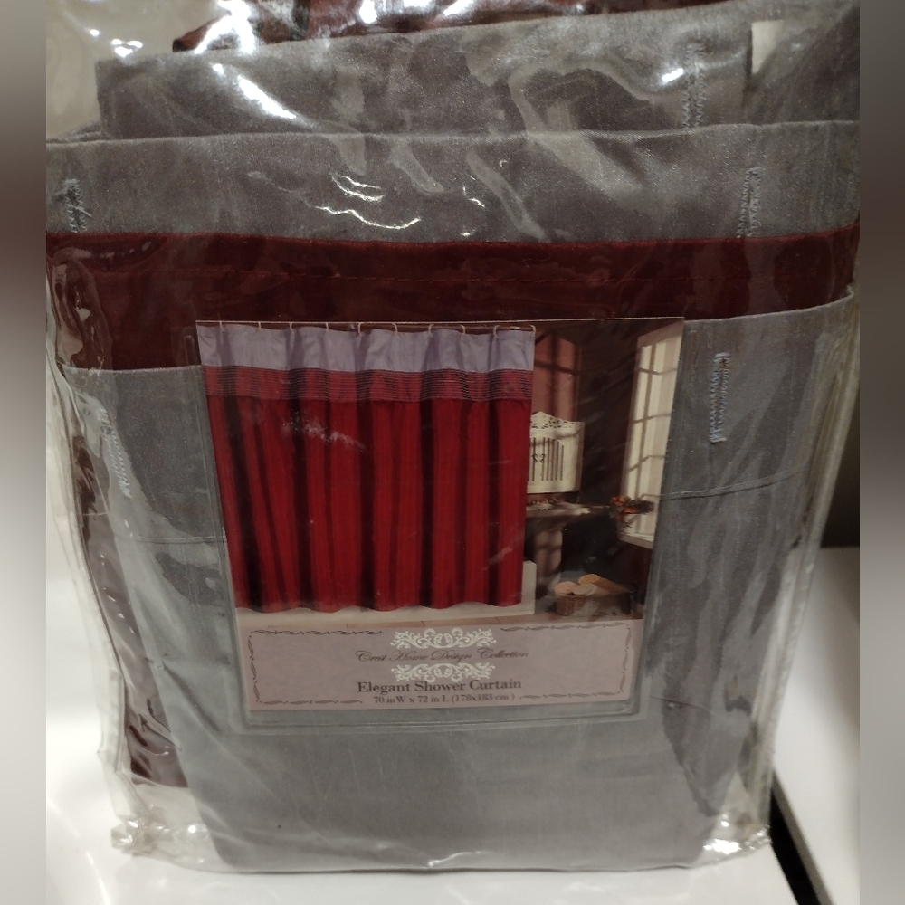 Ella Shower Curtain Fabric Red